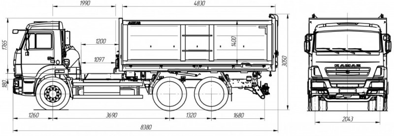 Самосвал AMKAR-658901-10E с КМУ